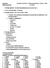 Đề cương ôn tập học kì I môn Tiếng Anh Lớp 11 - Năm học 2017-2018